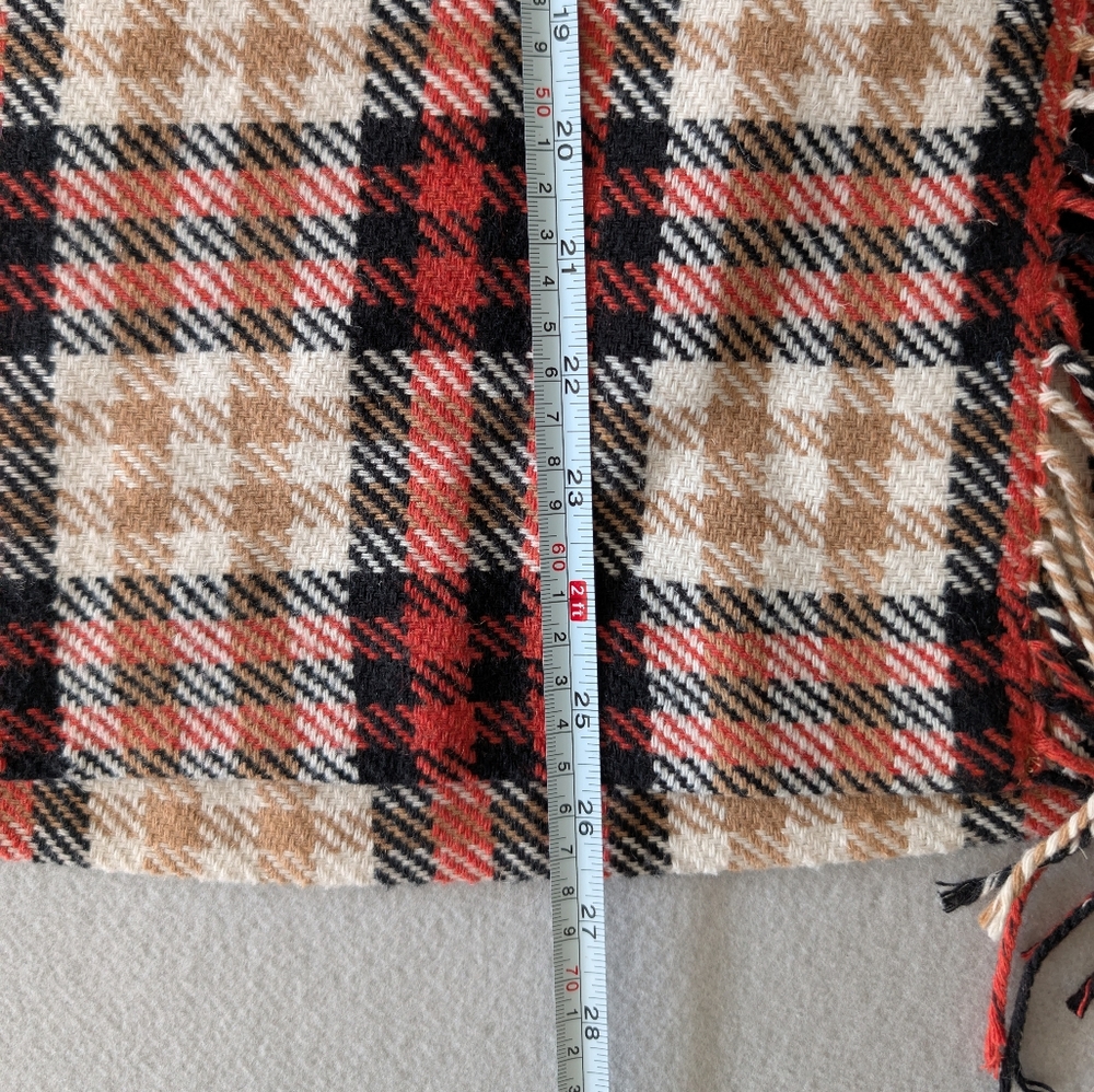 Talbots Wool Blend Faux Wrap Skirt Sz 6 Plaid Scottish Style Tartan Fringe image 6